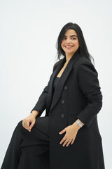 Manteau long ajustĂ© En Noir đ€