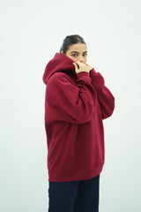 Sweat Capuche Bordeaux oversize