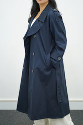 Trench long Bleu Marine