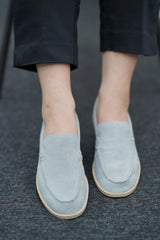 Mocassin en Daim- Gris