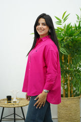 Chemise En lin - Rose Fuchsia