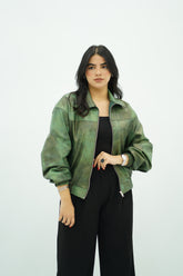 Bomber en similicuir Verte 🍀