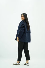 Trench court Bleu marine