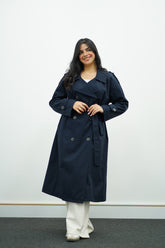 Trench long Bleu Marine