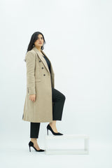 Manteau Long Classique – Beige Élégant