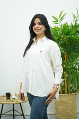 Chemise Rayé En lin - Blanche