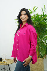 Chemise En lin - Rose Fuchsia