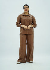 Ensemble en similicuir Camel