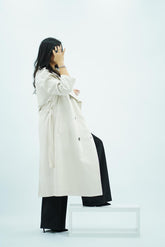 Trench Long En Blanc cassé
