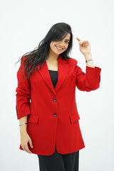Veste Rouge En Toile