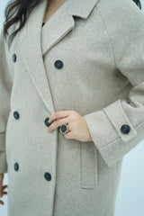 Manteau oversize écru