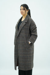 Manteau Long oversize à Motifs