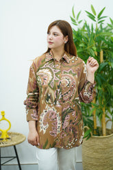 Chemise en Motifs Marron