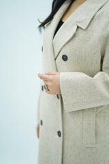 Manteau oversize Blanc cassé