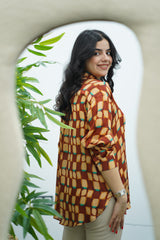 Chemise En Satin - Imprimée