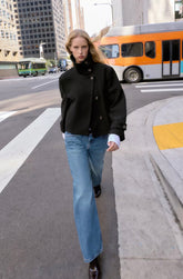 Manteau court col montant