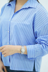 Chemise Rayée Bleu Ciel