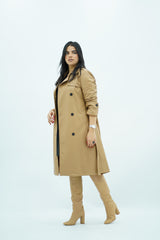 Trench coat en similicuir