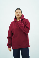 Sweat Capuche Bordeaux oversize