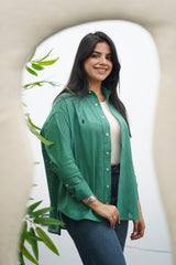 Chemise En lin - Verte