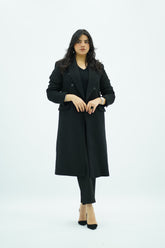 Manteau Long Classique – Noir 🖤