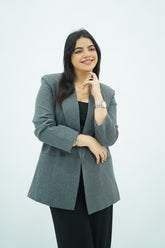 Veste Gris double boutonnage