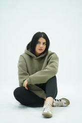 Capuche oversize vert kaki