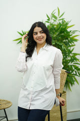 Chemise en Popeline - Rayé en rose