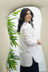 Chemise en Popeline - Rayé en rose