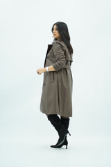 Trench-coat Élégant en Similicuir