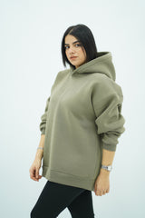 Capuche oversize vert kaki