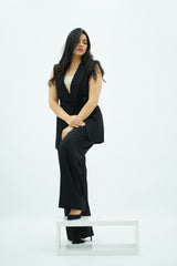 Ensemble tailleur sans manches Noir