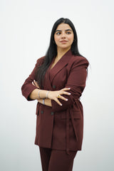 Tailleur en deux pièces- Bordeaux foncé.