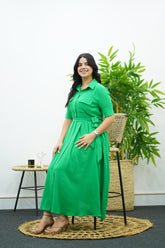 Robe Verte En crêpe