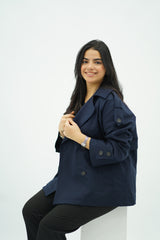 Trench court Bleu marine