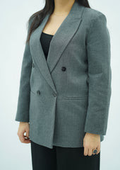 Veste Gris double boutonnage