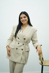 Tailleur en deux pièces - Blanc cassé