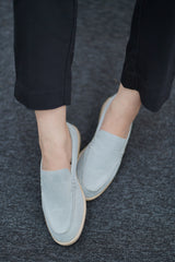 Mocassin en Daim- Gris