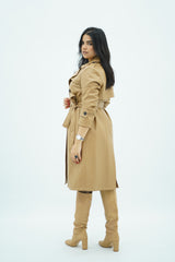 Trench coat en similicuir