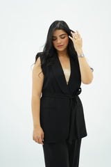 Ensemble tailleur sans manches Noir