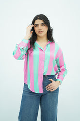 Chemise En satin Rayé