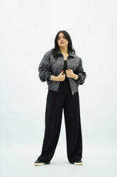 Bomber Gris en similicuir 🩶