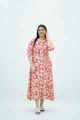 Robe imprimé feuillage