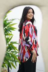 Chemise en mousseline - Rouge imprimée