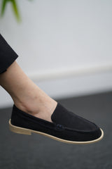 Mocassin en Daim- Bleu nuit