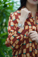 Chemise En Satin - Imprimée