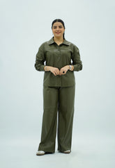 Ensemble en similicuir Kaki