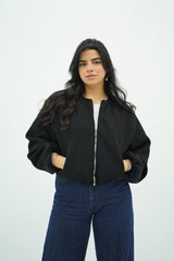 Bomber Noir Chic Oversize