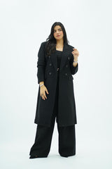 Manteau long ajustĂ© En Noir đ€