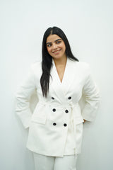 Tailleur en deux pièces, Blanc 🤍.